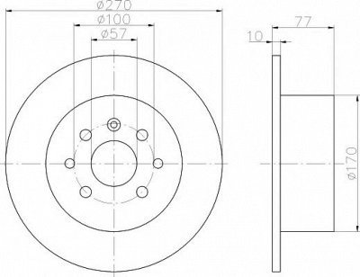 HELLA PAGID 8dd355102481 -  Тормозной диск